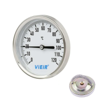 Термометр накладной с пружиной Vieir YL17, d63мм, 0-120℃